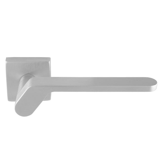 PENDIO LEVER ON CONCEALED FIX PUSH-ON SQUARE ROSE - SATIN CHROME - PAIR