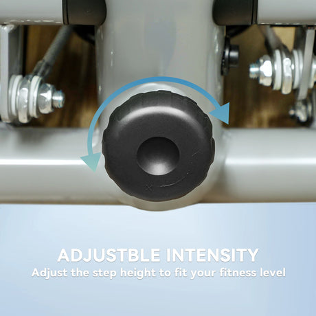 SPORTNOW Mini Stepper, Compact Step Machine Exerciser for Home Workouts, with Resistance Bands, LCD Monitor, Non-Slip Pedals