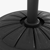 Outsunny Umbrella Base, Heavy Duty Concrete Base Holder with Steel Pole, Round Parasol Stand for Patio, Outdoor, Garden, Black