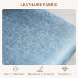 HOMCOM Set of Two Retro Tub Bar Stools - Blue