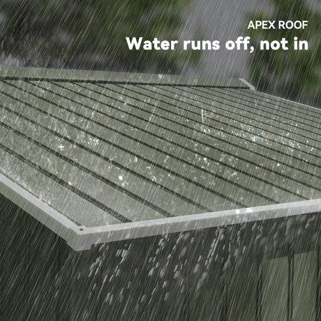 Outsunny 9 x 6ft Metal Garden Shed, Outdoor Storage Tool House with Ventilation Slots, Foundation Kit and Lockable Double Doors, Light Green