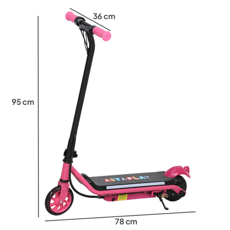 AIYAPLAY Electric Scooter for Kids Aged 6-14 Years, with Colourful Lights, Pink