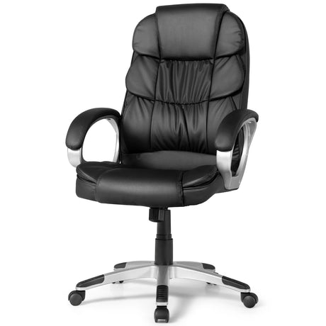 Ergonomic Leather Chair with Adjustable Height for Office