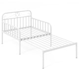 Extendable Metal Daybed with Trundle for Adults-White