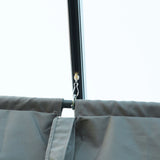 Outsunny 3 x 2m Metal Outdoor Pergola with Retractable Roof, Outdoor Gazebo Canopy Shelter with Drainage Holes for Garden, Patio, Lawn, Grey