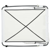 Outsunny Double Sun Lounger with Adjustable Detachable Canopy, Portable Garden Daybed for 2 with Wheels, Outdoor Sunbed Hammock with 2 Pillows, 220 KG Max. Load, White