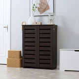 HOMCOM 15 Shoe Storage Cabinet - Wood-Effect