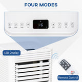 HOMCOM 7000 BTU Portable Air Conditioner for Cooling Dehumidifier Fan, Air Conditioning Unit for Room up to 26m2, with Remote, 24H Timer, Window Mount Kit, R290, A Energy Efficiency, 785W