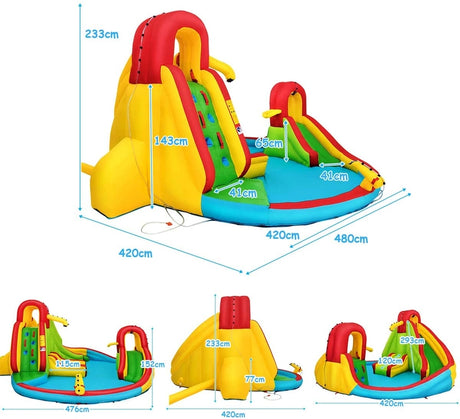 Inflatable Water Slide Jumping Castle with Two Slides Trampoline
