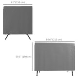 Outsunny Patio 3 Seater Swing Chair Bench Cover Outdoor Garden Furniture Rain Protection Cover Protector Waterproof Anti-UV, 215L x 155W x 150Hcm, Dark Grey