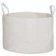 HOMCOM 88L Cotton Rope Laundry Basket, with Handles - Cream White