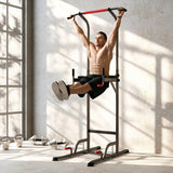 HOMCOM Power Tower Station with Dip Stand, Pull Up Bar Home Office Gym Training Workout Equipment