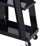 DURHAND Welding Cart Welder Trolley Garage for Gas Bottles w/ Safety Chain, Wheels, Black