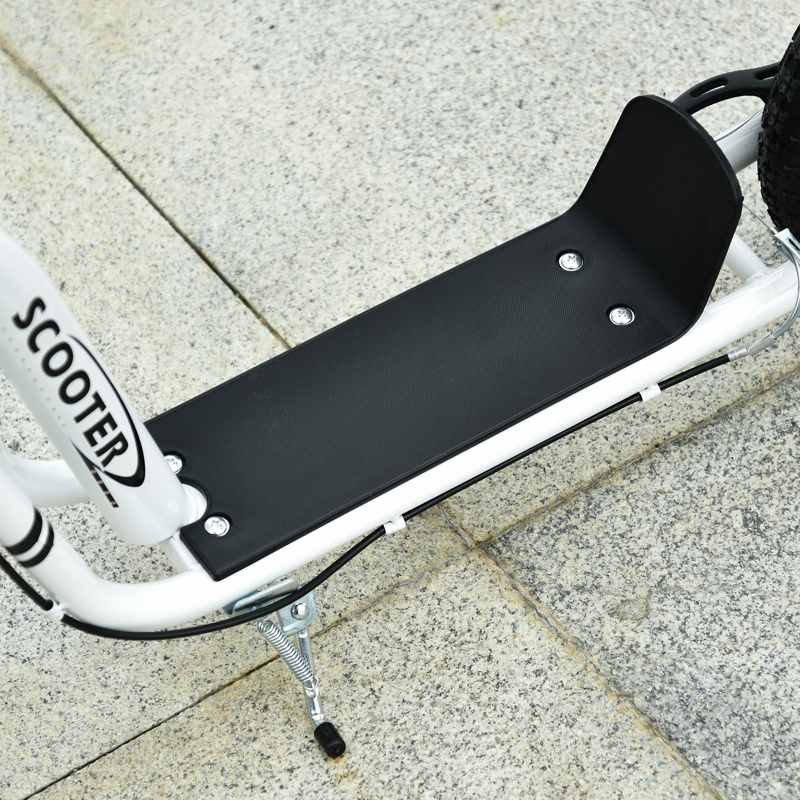 HOMCOM Dual Brakes 12" Metal frame Kick Scooter adjustable black