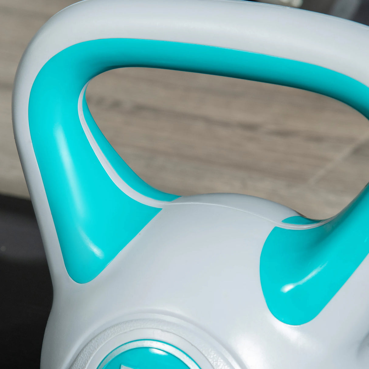 SPORTNOW Kettlebell, 10kg Kettle Bells with Handle for Home Gym Weight Lifting and Strength Training, Light Blue and Grey