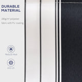 Outsunny Manual Retractable Awning, 2.5x2 m-Dark Blue/White Stripes