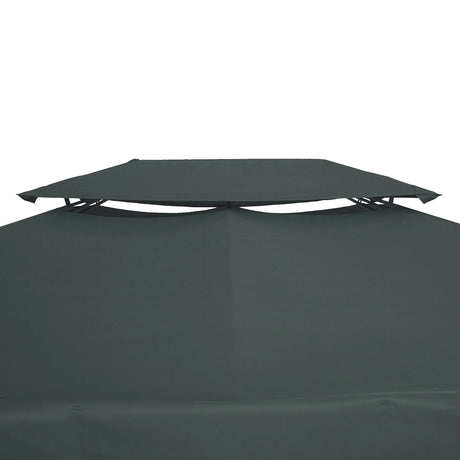 Outsunny Gazebo Roof Replacement, for 3 x 4m Frames - Grey