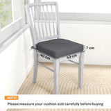 Outsunny Outdoor Chair Seat Cushions Set of 2, Garden Chair Cushions with 7cm Thick Foam & Ties, Dark Grey