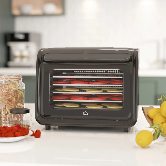HOMCOM 35-70C Six-Tray Food Dehydrator - Black