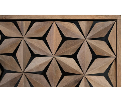 Giner and Colomer  Mango Wood Sideboard With Metal Accents