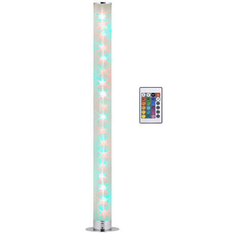 HOMCOM RGB Floor Lamp, Dimmable Corner Lamp with Remote Control & 16 Colours Effects, LED Modern Mood Lighting for Living Room Bedroom Gaming Room, Max Power 5W