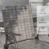 Outsunny Four-Piece Metal Garden Sofa Set - Mixed Grey