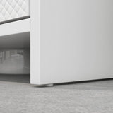 HOMCOM Under Sink Bathroom Cabinet, Freestanding Under Sink Cabinet with 2 Doors and Shelf for Basin without or with Pedestal, White