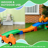 AIYAPLAY 3(m) Four-Piece Ride on Kids Roller Coaster w/ Non-Slip Steps, for Ages 2-5 Years - Multicoloured