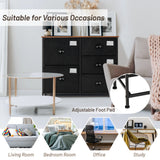 5-Drawer Storage Dresser for Bedroom Closet Entryway-Black