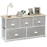 Fabric Drawer Cabinet for Wardrobe, Bedroom, Living Room-White