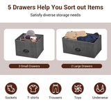 Wood Dresser Storage Unit Side Table Display Organizer-Black