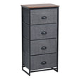 Chest Storage Tower Side Table Display Storage with 4 Drawers-Black
