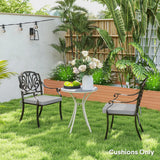 Outsunny Set of Two 45 x 45cm Garden Seat Cushions - Light Grey