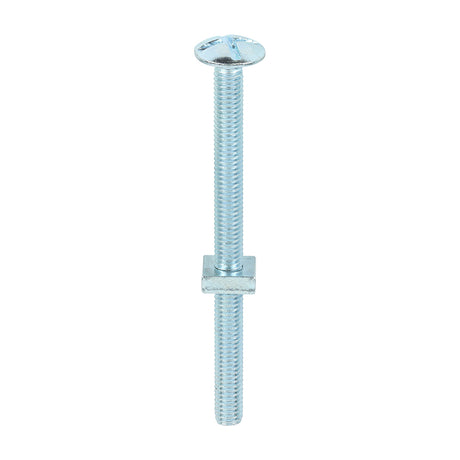 100 x TIMCO Roofing Bolts & Square Nuts Silver - M6 x 80