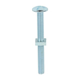 50 x TIMCO Roofing Bolts & Square Nuts Silver - M8 x 80