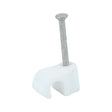 100 x TIMCO Round Cable Clips White - To fit 4.5mm