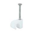 100 x TIMCO Round Cable Clips White - To fit 6.0mm