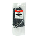 100 x TIMCO Cable Ties Black - 3.6 x 140