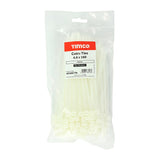 100 x TIMCO Cable Ties Natural - 4.8 x 160