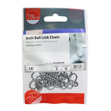 Pair of - TIMCO Ball Link Chains Bath Chrome - 18"