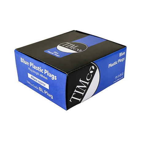 40 x TIMCO Blue Plastic Plugs - 48mm