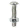 8 x TIMCO Button Socket Screws ISO7380 A2 Stainless Steel - M6 x 12