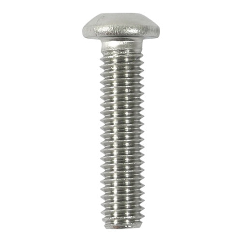 10 x TIMCO Button Socket Screws ISO7380 A2 Stainless Steel - M6 x 12