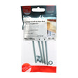 4 x TIMCO Carriage Bolts DIN603 & Hex Full Nut DIN934 Silver - M6 x 100