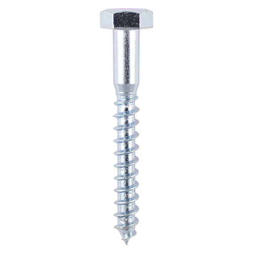 10 x TIMCO Coach Screws Hex Head Silver  - 6.0 x 50