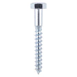 10 x TIMCO Coach Screws Hex Head Silver  - 6.0 x 70