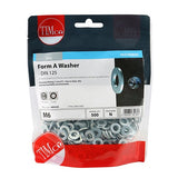 500 x TIMCO Form A Washers DIN125-A Silver - M6