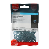 60 x TIMCO Form A Washers DIN125-A Silver - M6