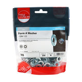 350 x TIMCO Form A Washers DIN125-A Silver - M8