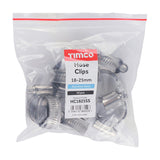 10 x TIMCO Hose Clips A2 Stainless Steel - 18-25mm